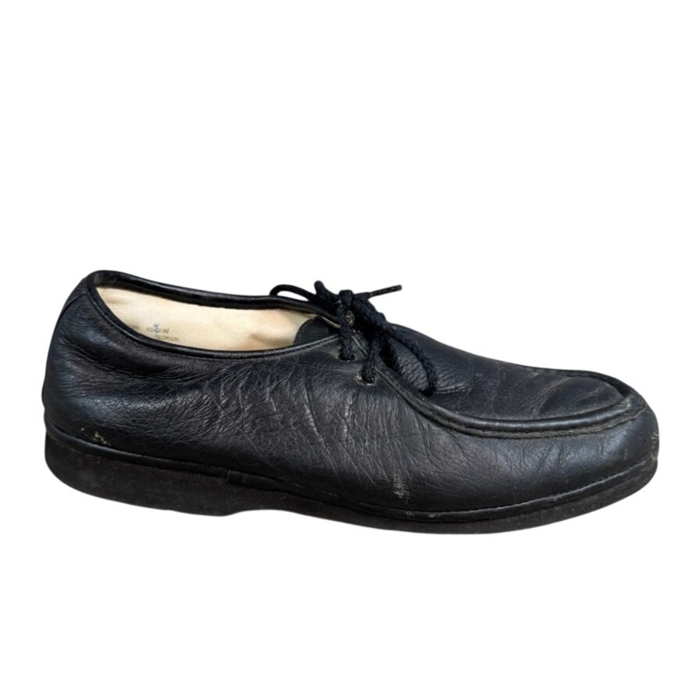 ET Wright Wright Lites Mens Black Leather Lace Up Moc Toe Oxfords Size 10.5 EW